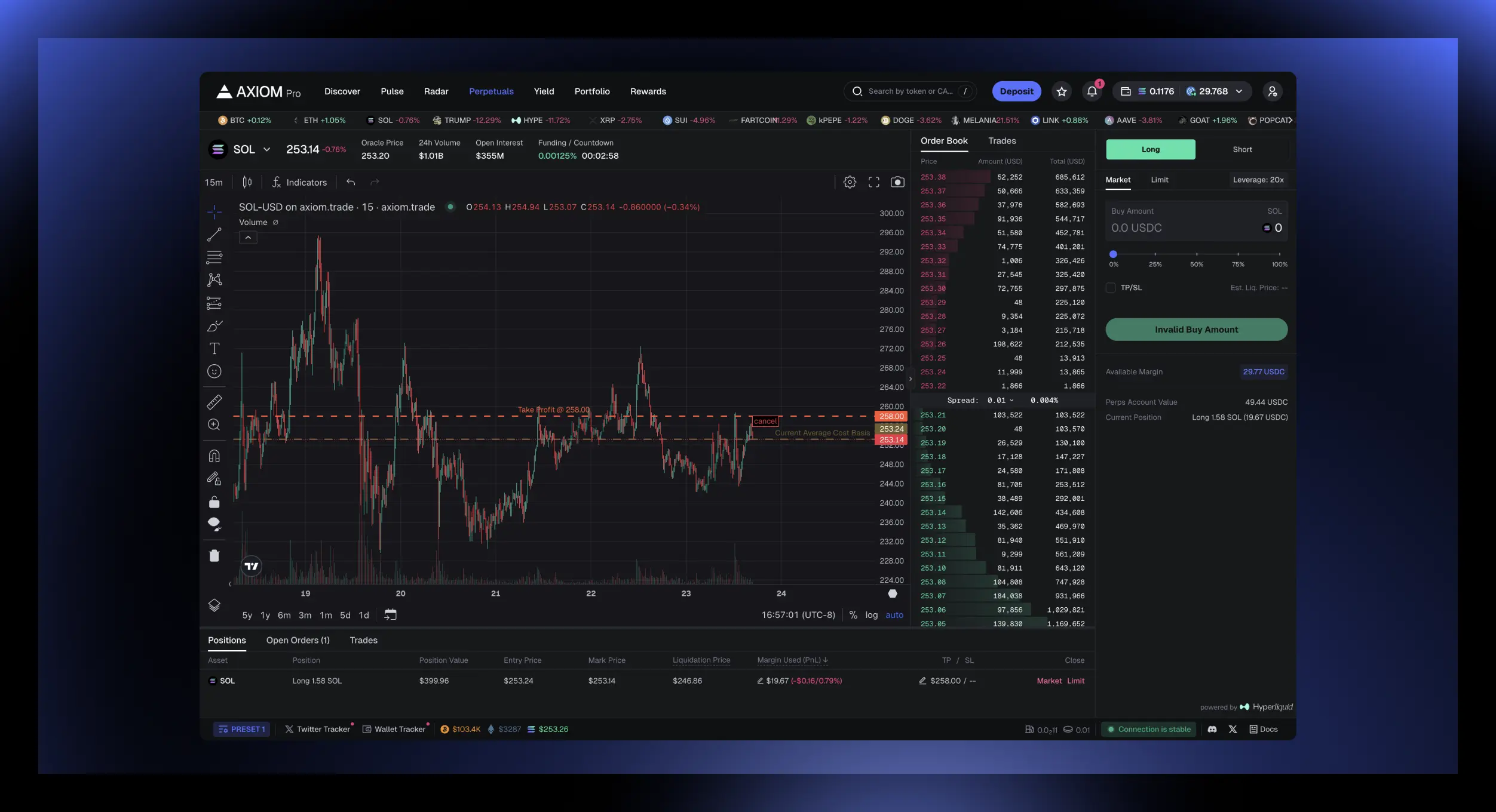 Axiom Hyperliquid perpetuals trading interface